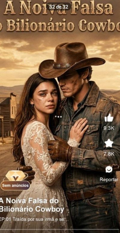 Capa da minissérie A Noiva Falsa do Bilionário Cowboy