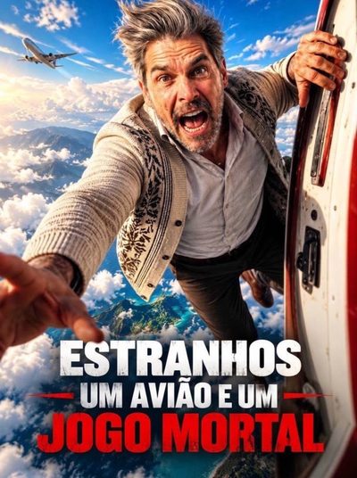 Capa da minissérie Estranhos, um Avião e um Jogo Mortal