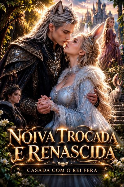 Capa da minissérie Noiva Trocada e Renascida Casada com o Rei Fera
